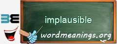 WordMeaning blackboard for implausible